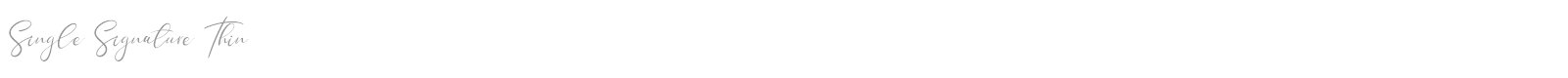 Single Signature font preview